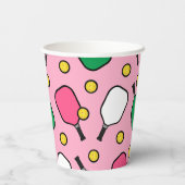 Pickleball Party Papieren Bekers (Achterkant)