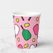 Pickleball Party Papieren Bekers (Rechts)