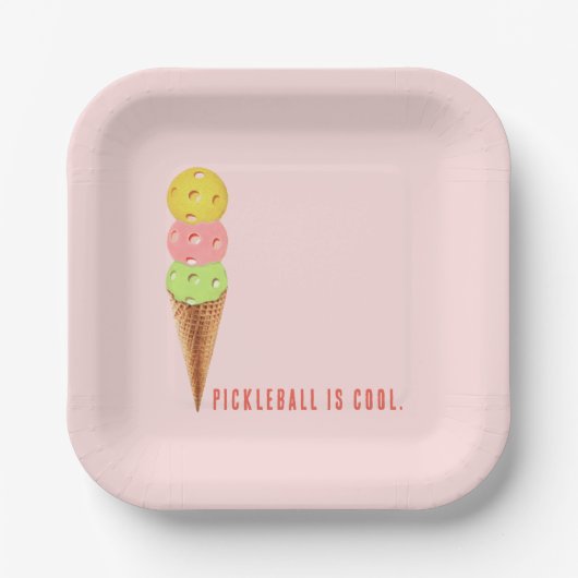 Pickleball Party Papieren Bordje (Voorkant)