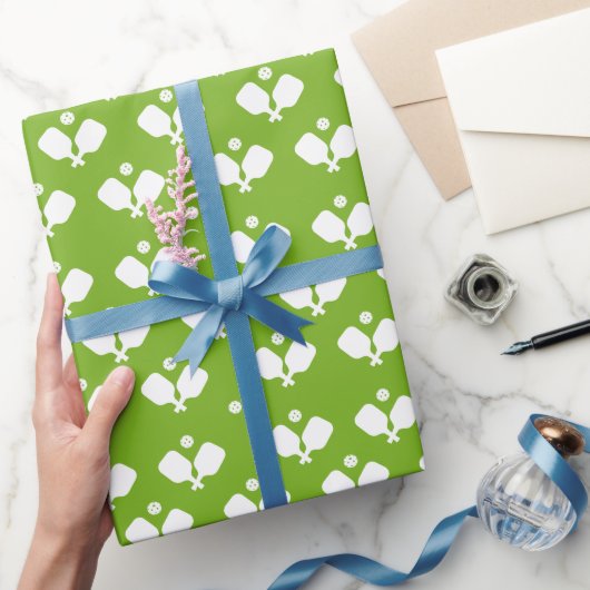 Pickleball Party peddels groen wit bal cadeau Cadeaupapier (Geschenken)