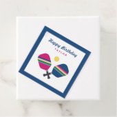 Pickleball Party - Persoonlijke naam Blauwe Partij Bedankjes Labels (In situ)