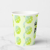 Pickleball Party Pickle Juice Custom Groen Papieren Bekers (Rechts)