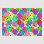 Pickleball Party Pickleball Ballonnen op Wit Tissuepapier (Voorkant)