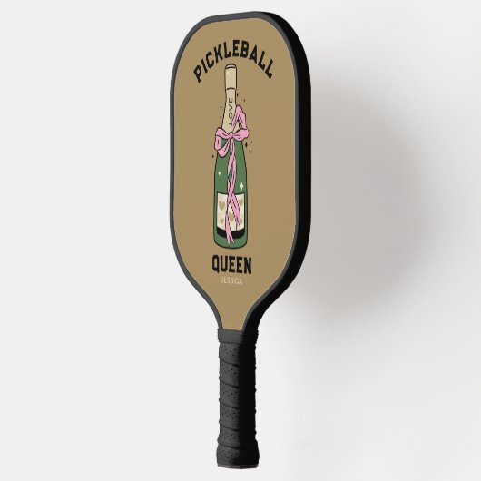 Pickleball Party Queen Custom Name Paddle (Links)