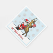 Pickleball Party Santa Reindeer Snowflakes Servet (Hoek)