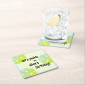 Pickleball Party Sport Groen Custom Kartonnen Onderzetters (Insitu)