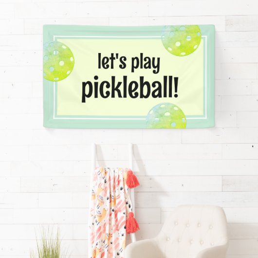 Pickleball Party Sport Groen Custom Spandoek (Insitu)