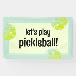 Pickleball Party Sport Groen Custom Spandoek