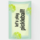 Pickleball Party Sport Groen Custom Spandoek (Verticaal)