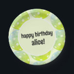 Pickleball Party Sport Groene Aangepaste Naam Papieren Bordje<br><div class="desc">Laten we Pickleball spelen! Vier je pickleball speler of fan met deze leuke en levendige party borden met een leuk retro lettertype en felgroene en blauwe pickleballs. Alle tekst kan worden aangepast. Onderdeel van een collectie van Parcel Studios.</div>