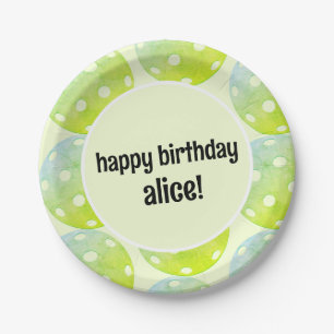 Pickleball Party Sport Groene Aangepaste Naam Papieren Bordje