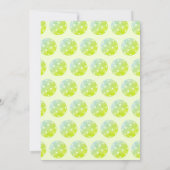 Pickleball Party Sport Groene Aangepaste Uitnodigi Kaart (Achterkant)