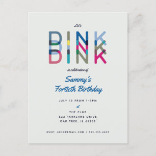 Pickleball Party Sports Lets Dink Party Invitation Briefkaart