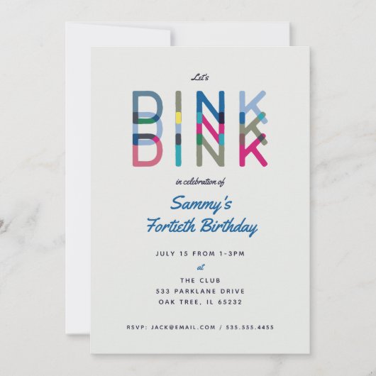 Pickleball Party Sports Lets Dink Party Invitation Kaart (Voorkant)