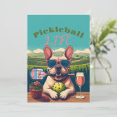 Pickleball Party Toernooi Uitnodigingen Frans (Staand voorkant)