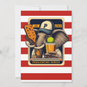 Pickleball Party Toernooi Uitnodigingen Olifant (Voorkant)