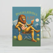 Pickleball Party Toernooi Uitnodigingen Spritz (Staand voorkant)