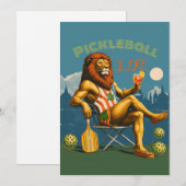 Pickleball Party Toernooi Uitnodigingen Spritz (Voorkant / Achterkant)