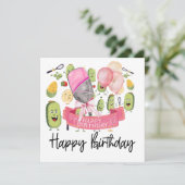 Pickleball Party Verjaardag Kaart (Staand voorkant)