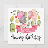 Pickleball Party Verjaardag Kaart (Voorkant)