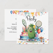 Pickleball Party Verjaardag Kaart (Voorkant / Achterkant)