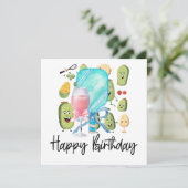 Pickleball Party Verjaardag Kaart (Staand voorkant)