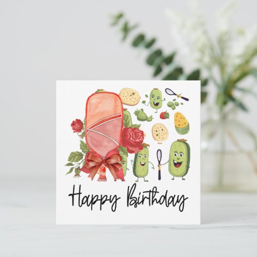 Pickleball Party Verjaardag Kaart (Staand voorkant)