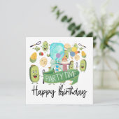 Pickleball Party Verjaardag Kaart (Staand voorkant)