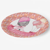 Pickleball Party Verjaardag Papieren Bordje (Gekanteld)