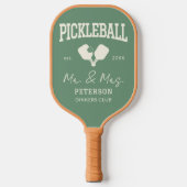 Pickleball Pasgetrouwd Huwelijkscadeau Aangepaste Pickleball Paddle (Voorkant)
