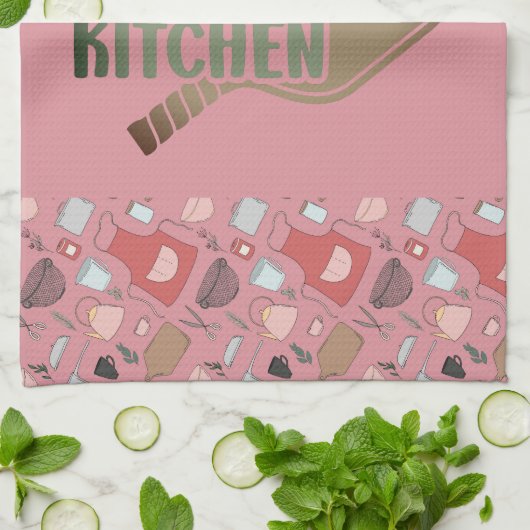 Pickleball Passion: Blijf uit de keuken Grappig Theedoek (Gevouwen)