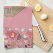 Pickleball Passion: Blijf uit de keuken Grappig Theedoek (Quarter Fold)