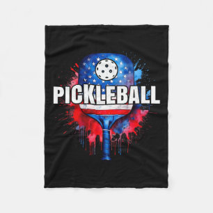Pickleball Patriot USA vlag peddel voor mannen en Fleece Deken