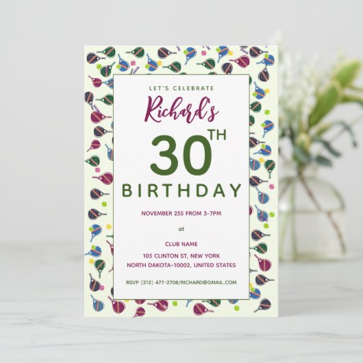 Pickleball Patroon Stijl Kleurrijke Pickleball Geb Kaart (Staand voorkant)