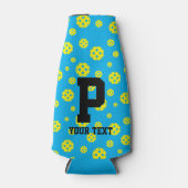 Pickleball-patroonkoeler met aangepaste tekst flesjeskoeler (Voorkant)