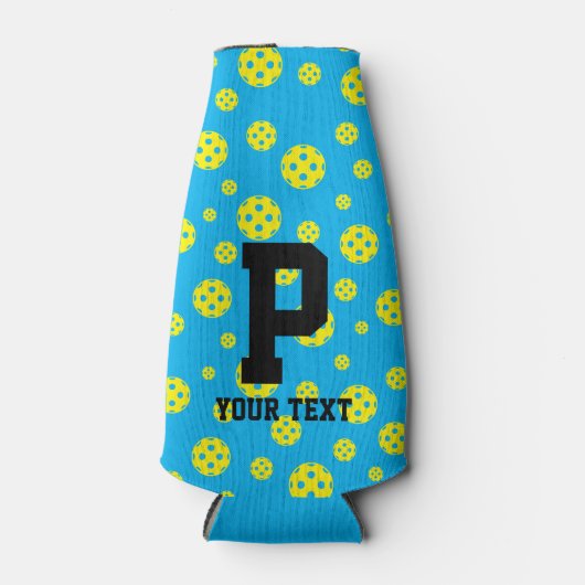 Pickleball-patroonkoeler met aangepaste tekst flesjeskoeler (Voorkant)