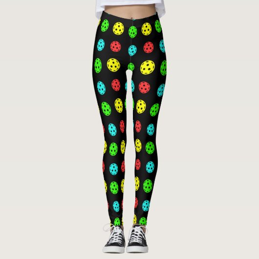 Pickleball Pattern multicolor Leggings (Voorkant)