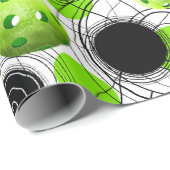 Pickleball Pattern Neon Green Cadeaupapier (Rol Hoek)