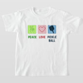 Pickleball Peace and Love T-shirt (Laagn)