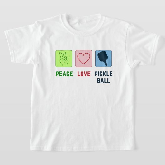 Pickleball Peace and Love T-shirt (Laagn)