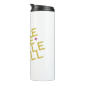 Pickleball Peace and Love Yellow Thermosbeker (Geroteerd rechts)