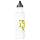 Pickleball Peace and Love Yellow Water Bottle Waterfles (Links)