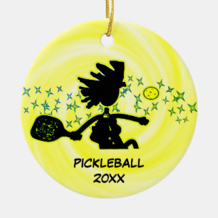Pickleball Peace Paddle Prosper Ornament