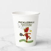 Pickleball-pedalen goed met andere papierbekertjes papieren bekers (Achterkant)