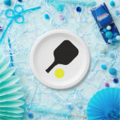 Pickleball peddel & bal papieren bordje (Feest)