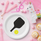 Pickleball peddel & bal papieren bordje (Feest)