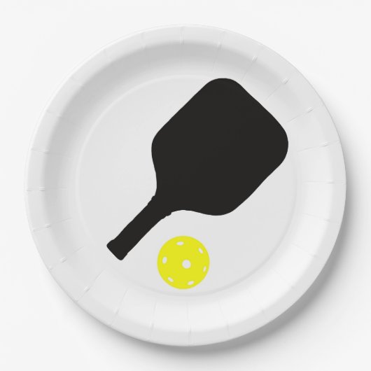 Pickleball peddel & bal papieren bordje (Voorkant)
