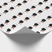 Pickleball peddel & sinaasappel pickleball cadeaupapier (Hoek)