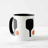 Pickleball peddel & sinaasappel pickleball mok (Voorkant links)