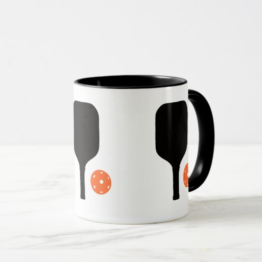 Pickleball peddel & sinaasappel pickleball mok (Voorkant rechts)